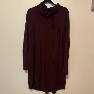 Cowl-Neck Sweatshirt Dress